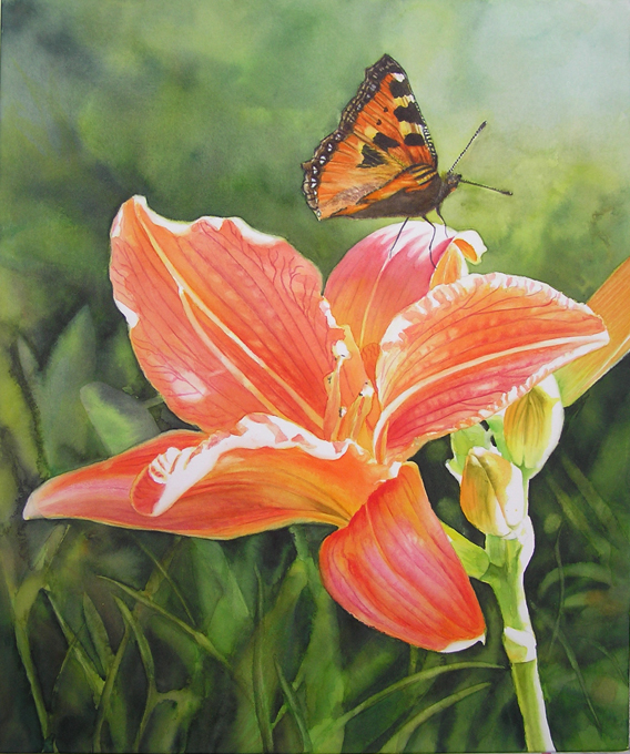 Doris Joa. Lily with Butterfly.