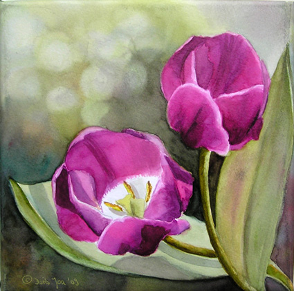 Doris Joa. Purple Tulips.